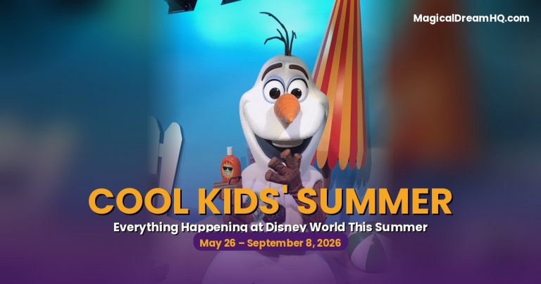 Olaf character meet and greet Disney World Cool Kids Summer 2026