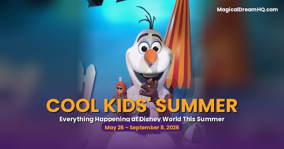 Olaf character meet and greet Disney World Cool Kids Summer 2026