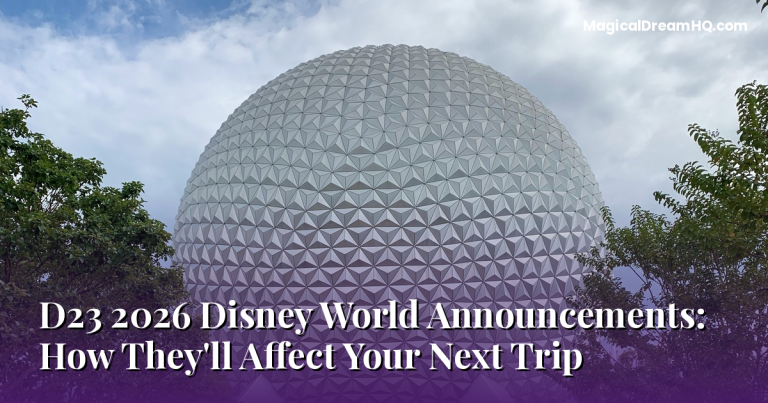 Spaceship Earth at EPCOT ahead of its D23 2026 Disney World update announcement